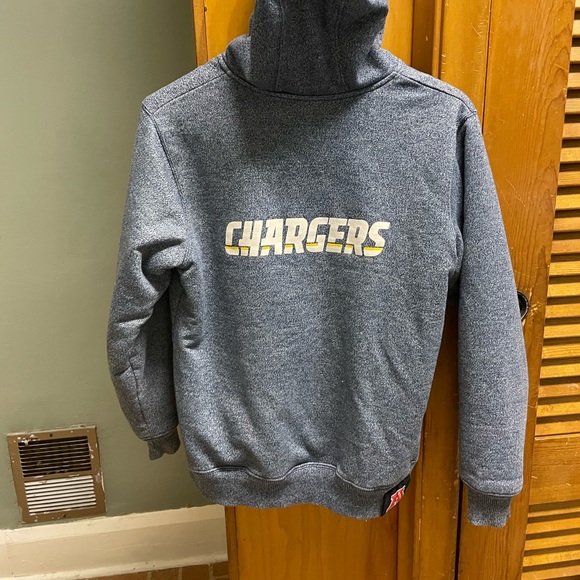 Women’s NFL Los Angeles Chargers Sherpa Lined Zip Front Pro Line Hoodie Sz Small - Picture 3 of 5